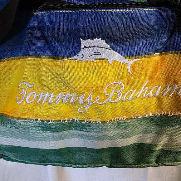 Tommy Bahama Insulated Large Cooler Bag Beach Tote Tropical Blue Green Yellow - Picture 8 of 8